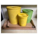 Tupperware Canisters and Fred Roberts Co. Wooden S