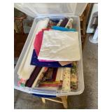 Wrapping Paper in Storage Tote