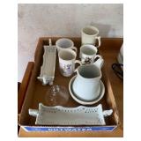 Ceramic Tableware and Glass Dome