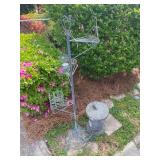 5-Foot Tall Wire Rack and Metal Sundial