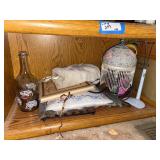 Shelf Lot with Decorative Items and Accessories