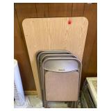 Folding Table and 4 Folding Chairs Set