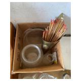 Glass Containers and Brass Wall-Mounted Cone with