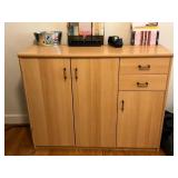 Wooden Storage Cabinet with Multiple Compartments,