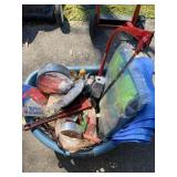 Various Tools and Supplies in Laundry Basket With