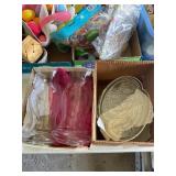 Glass Candle Holders and Serving Trays Set