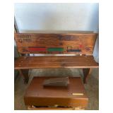 Kids Wood Bench and Shoe Shine Kit with Accessorie