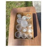 Clear and Frosted Glass Candle Holders in Various