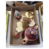 Decorative Items and Hull Pottery Bean Pot