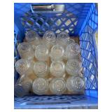 Clear Pressed Glass Punch Cups with Decorative Pat