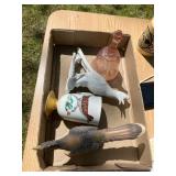 Decorative Figurines, Bell, and Mug Including E&R