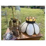 2 Ceiling Lights With Hardware and Decorative Vase