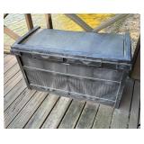 Outdoor Plastic Storage Container with Contents