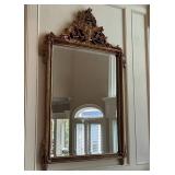 Ornate Gilt Decorative Mirror with Beveled Edge, 4