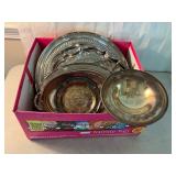 Silver Plate Serving Trays and Assorted Pieces