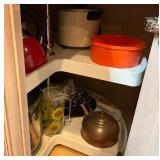 Contents of Kitchen Cabinet Including Appliances a