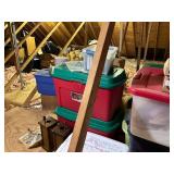 Contents of Attic Including Christmas Decor and Mi