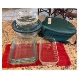 Pyrex Cookware with Lids and Carrying Case