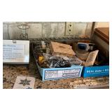 Items Including Husky Flashlight, Batteries, Tape,