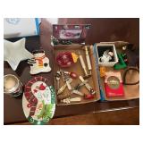 Decorative Christmas Collectibles Including Orname
