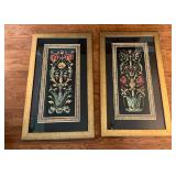 Large Framed Floral Prints, 25 x 42 Inches