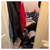 Closet with Clothing, Decor, Books, and Miscellane