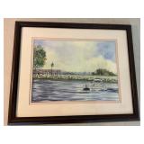 Signed Erica Hoyt Limited Edition Watercolor, Fram
