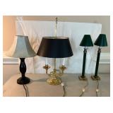 Four Lamps in Mixed Styles and Materials