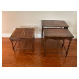 Wooden Nesting Tables With Folding Top and Matchin