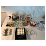 Candle Holders and Various Candles