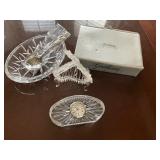 Lot Including Waterford Clock, Gorham Crystal Bowl