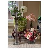 Artificial Flowers with Containers and Vases