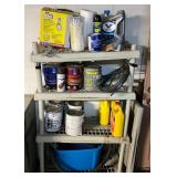Plastic Shelf and Contents with Paints, Automotive