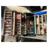 Two Tackleboxes With Fishing Lures and Renegade BC