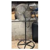 Large Industrial-Style Floor Fan with Metal Frame