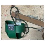 Charles Hanging Swing with Green Seat and Chains