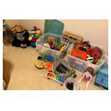 Two Totes of Assorted Childrenï¿½s Toys Including Fi