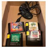 Sega Genesis Controller and Game Cartridge Lot