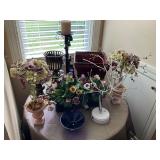 Decorative Candleholders, Artificial Flowers, and