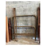 Brass Bed Frame with Headboard, Footboard, and Sid