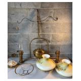 Hanging Lamp Fixture with Miscellaneous Parts and