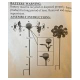 NIB Solar Double Sun Wind Spinner With Assembly In