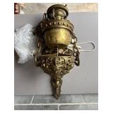 Brass Hanging wall Lamp with Ornate Design, 24 x 1