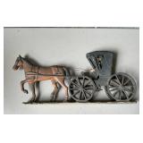 Horse and Carriage Metal Mailbox Topper
