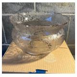 5-Inch Decorative Glass Lampshade with Floral Etch