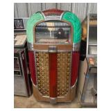 Rock-Ola Jukebox with Wood and Chrome Detailing