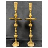 Large Brass Candle Holders, 36 Inches Tall