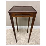 Wooden Side Table with Single Drawer, Measures 11