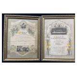 Framed Certificate of Baptism and Confirmation Rem