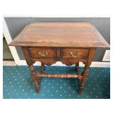 Handmade Oak Table/Chest with Two Drawers, Circa L